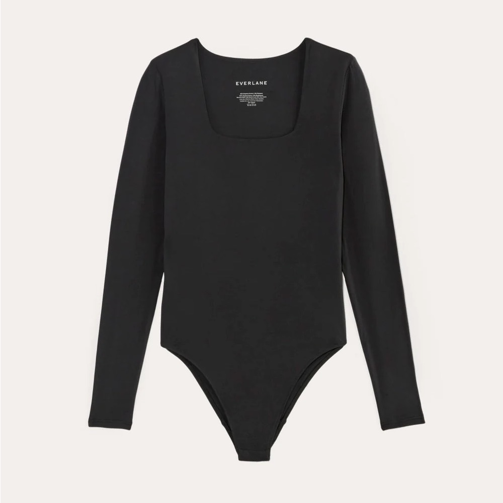 Everlane The Long-Sleeve Supima® Square-Neck Bodysuit
